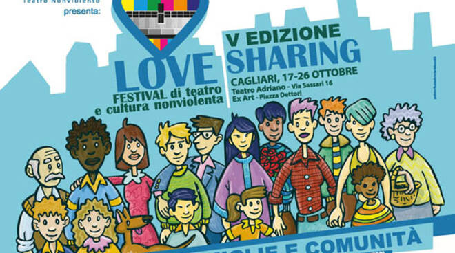 Poster for 'Love Sharing' Festival at Teatro Adriano